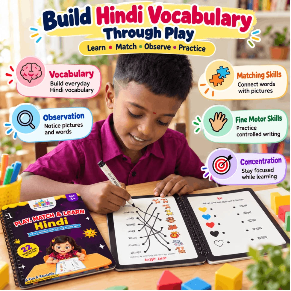 Hindi language learning book for preschoolers