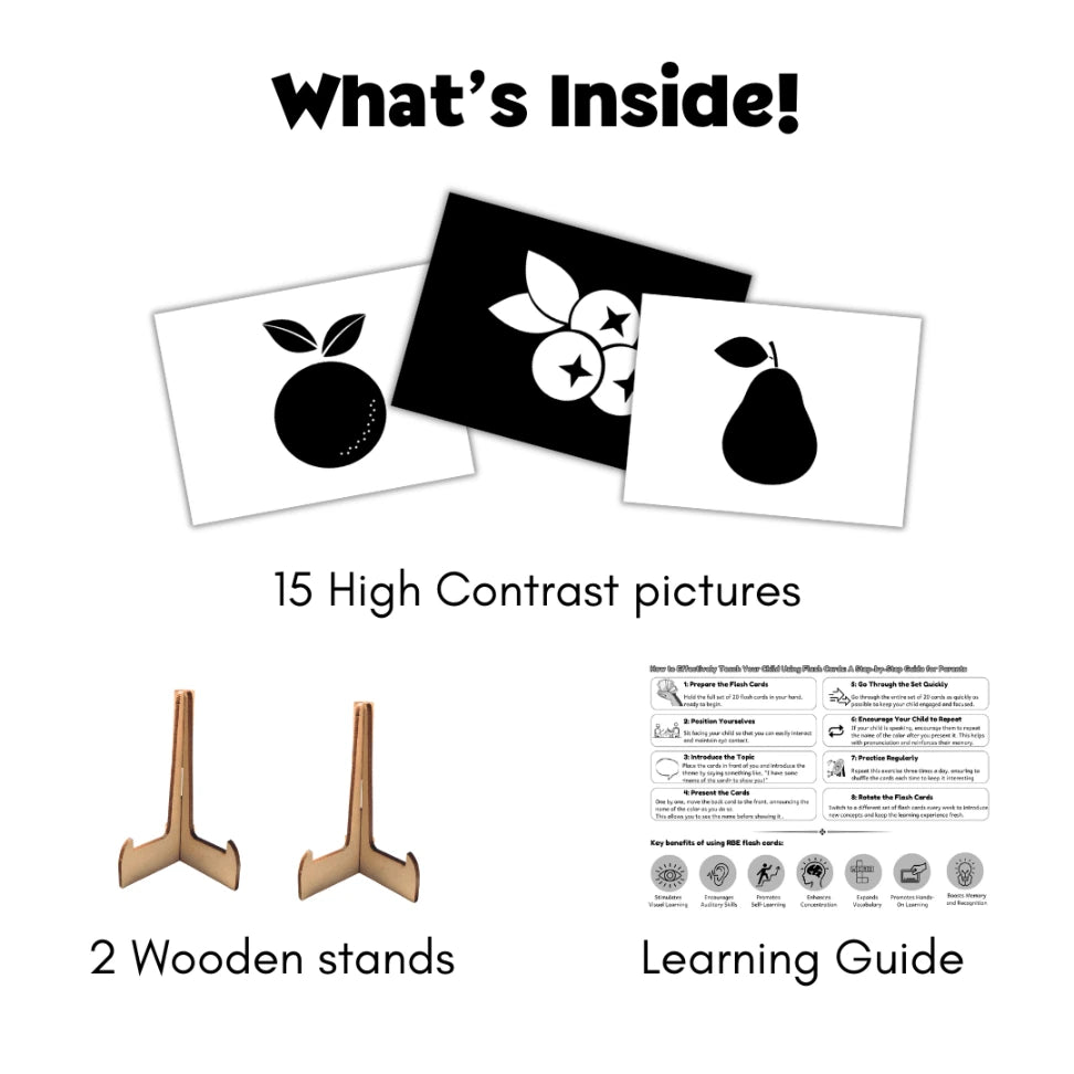 Newborn High-Contrast Fruit Flashcards