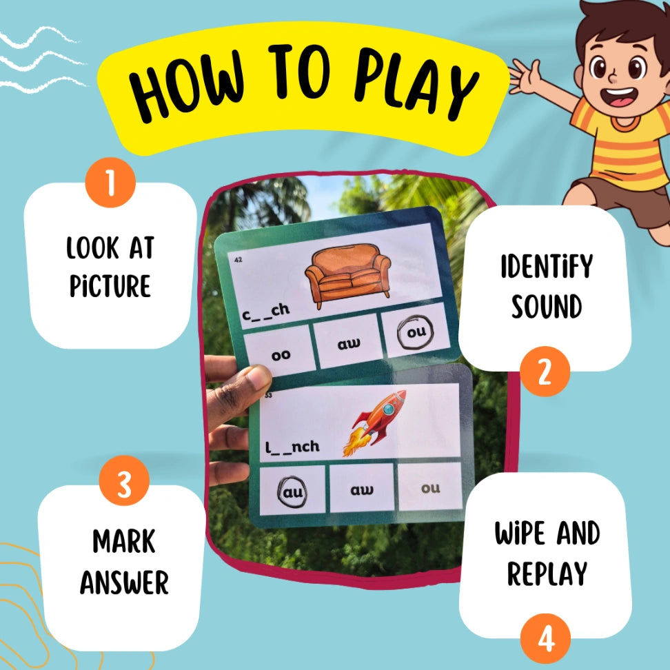 Diphthongs Activity Cards