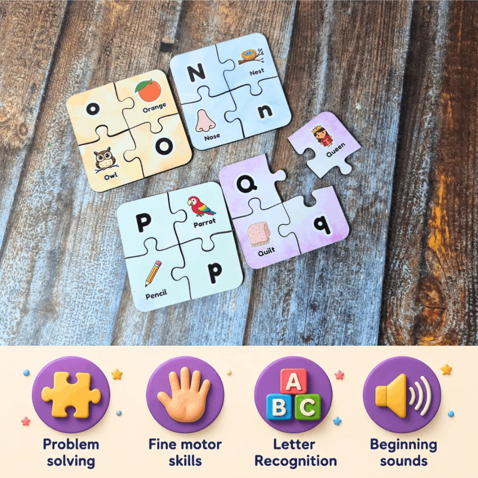 alphabet puzzle with pictures
