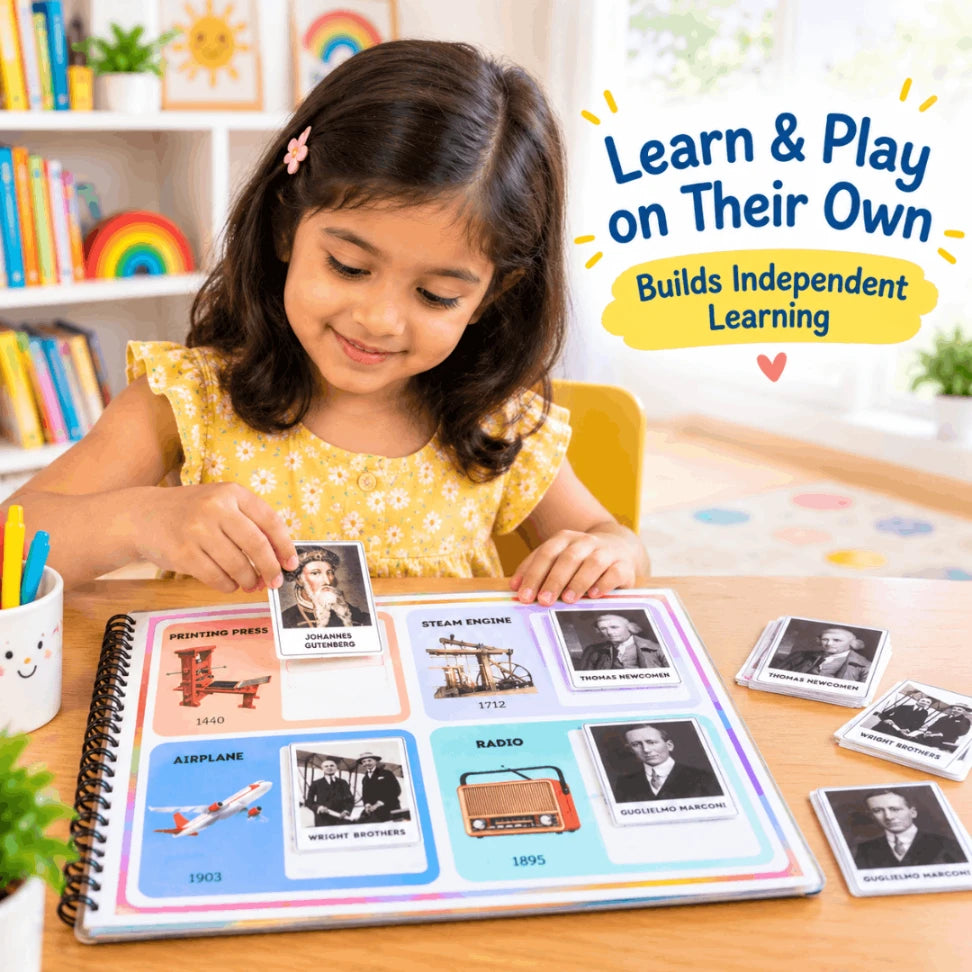 Inventors and Inventions Busy Book | Interactive Activity Book for Kids 4–9 Years