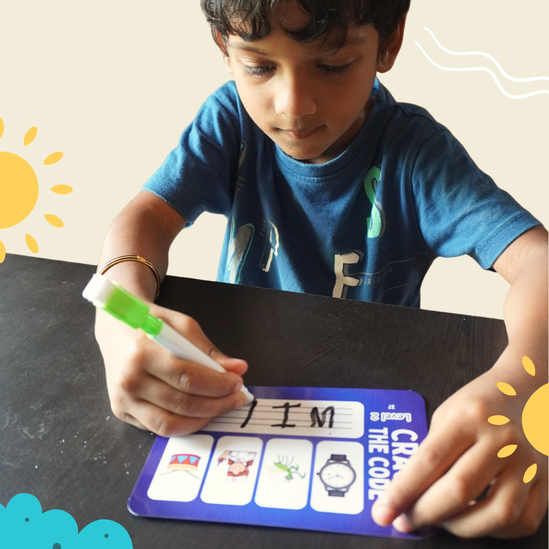 word building activity set for LKG and Grade 1 kids