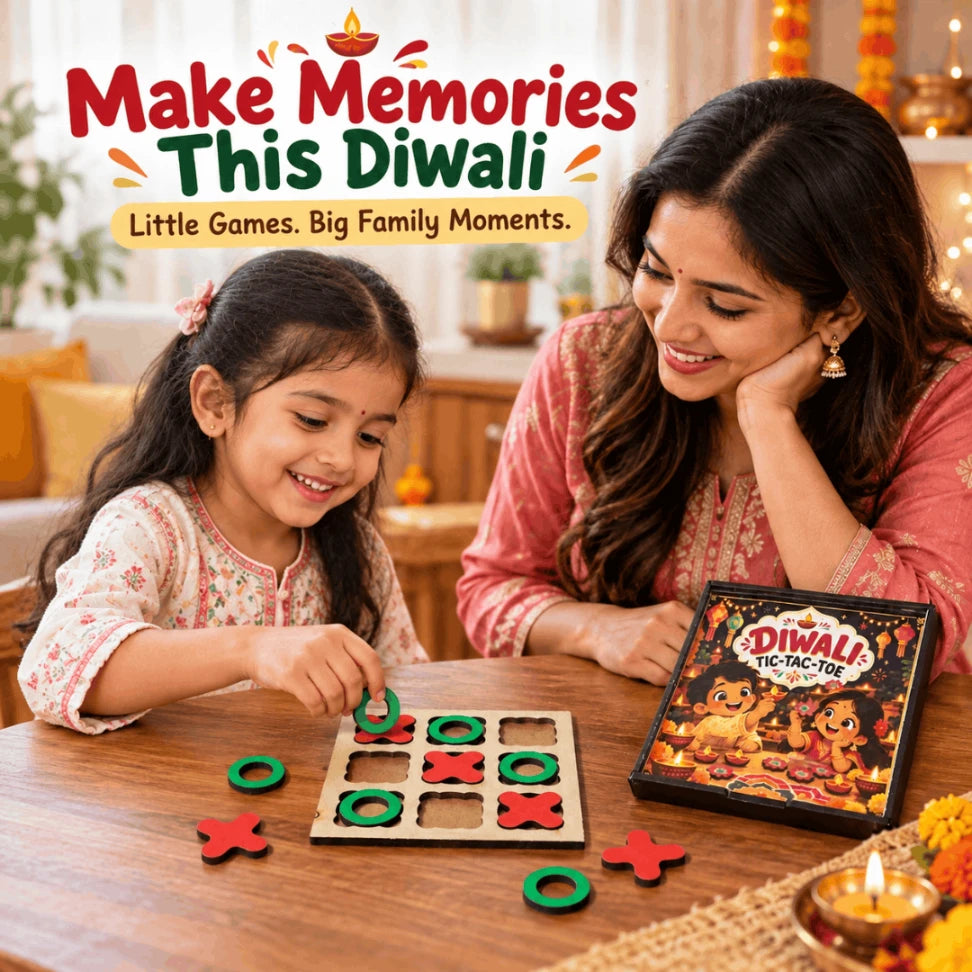 Diwali Tic-Tac-Toe game for kids aged 4 and above