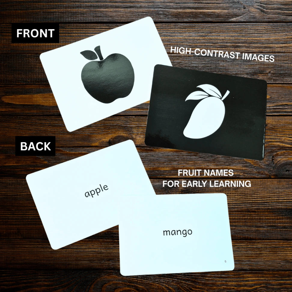 Newborn High-Contrast Fruit Flashcards