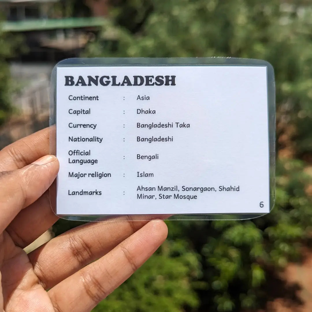 World Flags Flash cards
