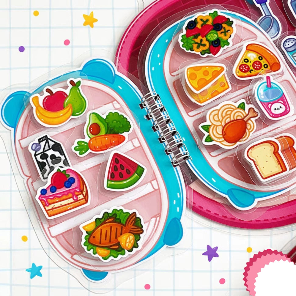 Quiet book with beauty salon and wardrobe for children