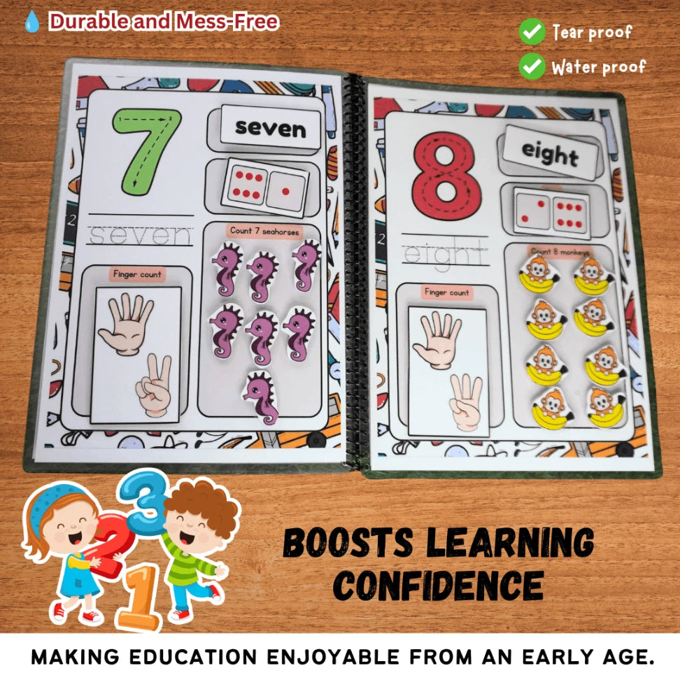 Baby's First Number Busy Book | Montessori Number Learning Activity Book for Toddlers (2+ Years)