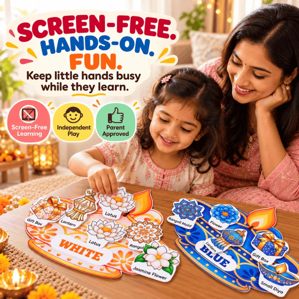 Screen-free colour learning activities for kids