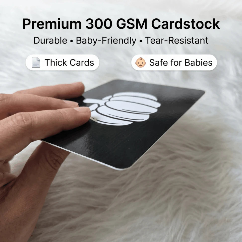 Newborn High-Contrast Vegetable Flashcards