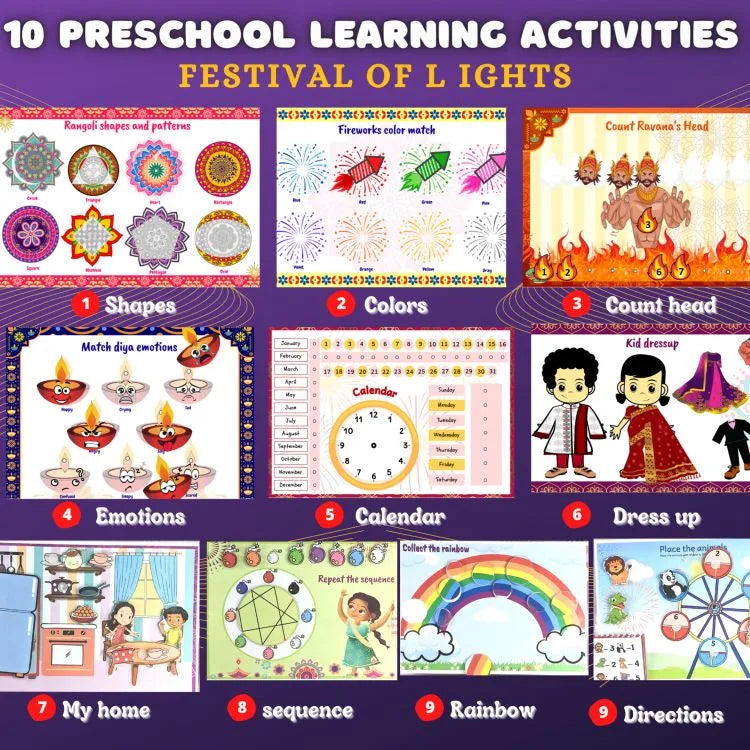 Sparkling Diwali Preschool busy book