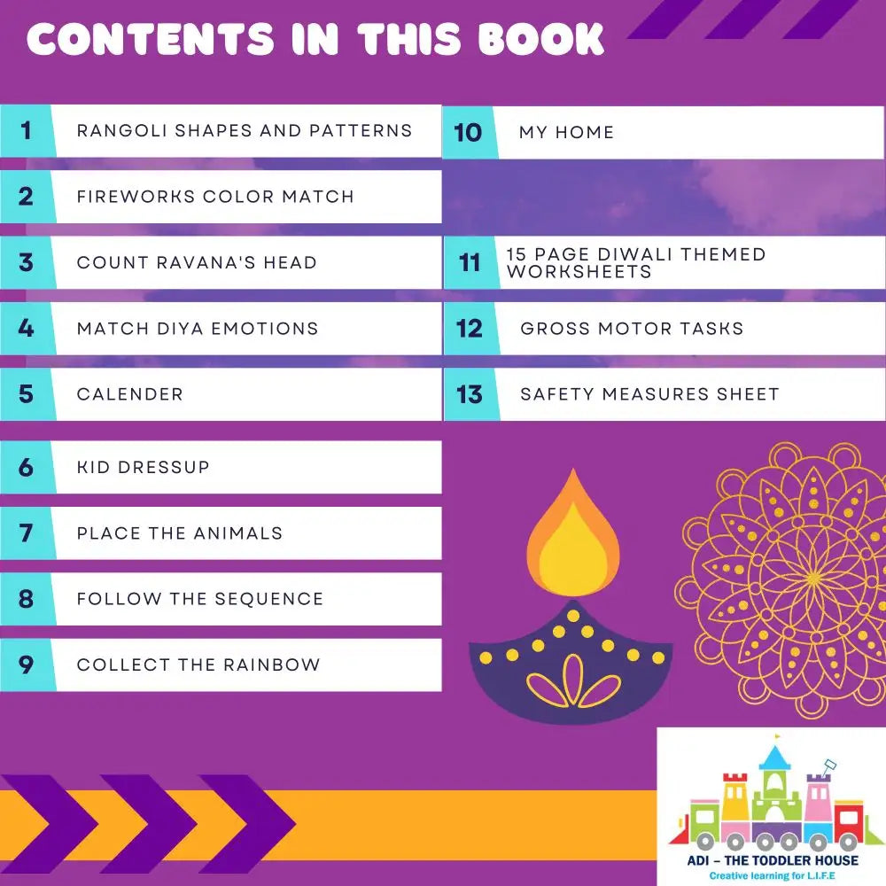 Sparkling Diwali Preschool busy book