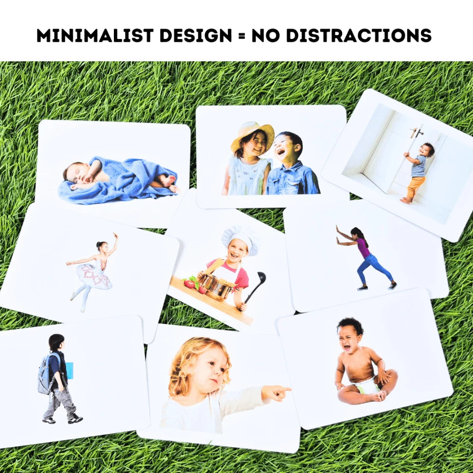 action verbs flash cards with pictures