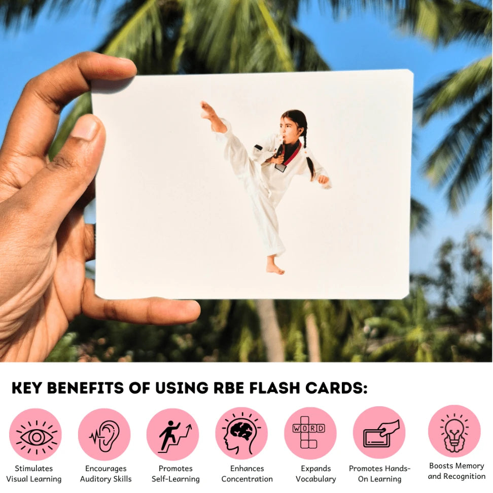 Action words - Right brain Flash cards