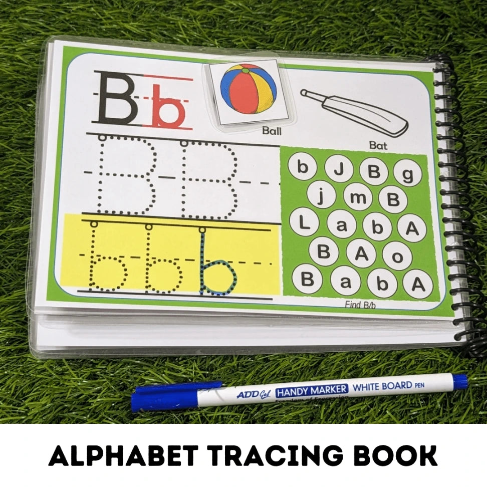 Tracing alphabets – Reusable writing book