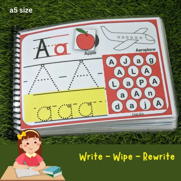 Tracing alphabets – Reusable writing book