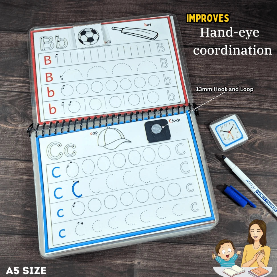 Interactive Alphabet Writing Practice Book for Kids