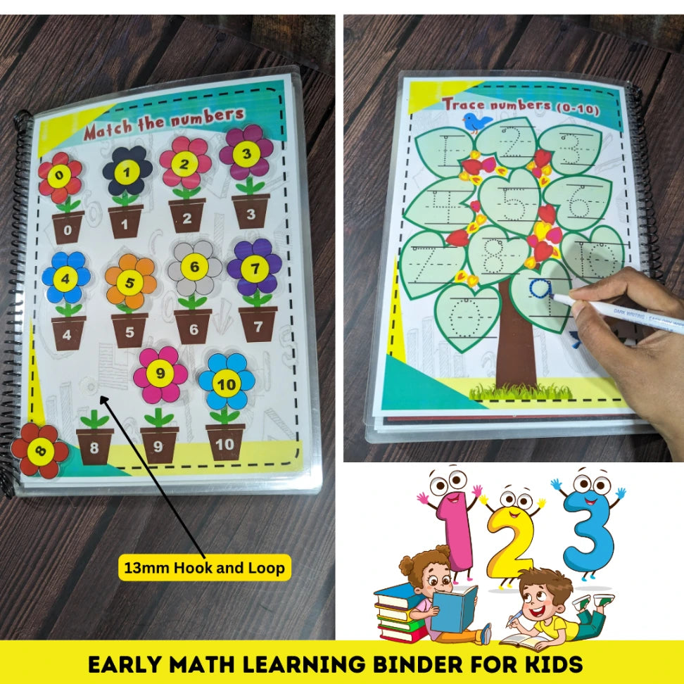 Early math learning binder for kids