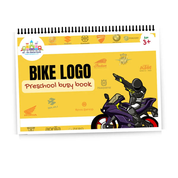 Bike Brand Busy Book for Kids | Screen-Free Matching & Learning Activity
