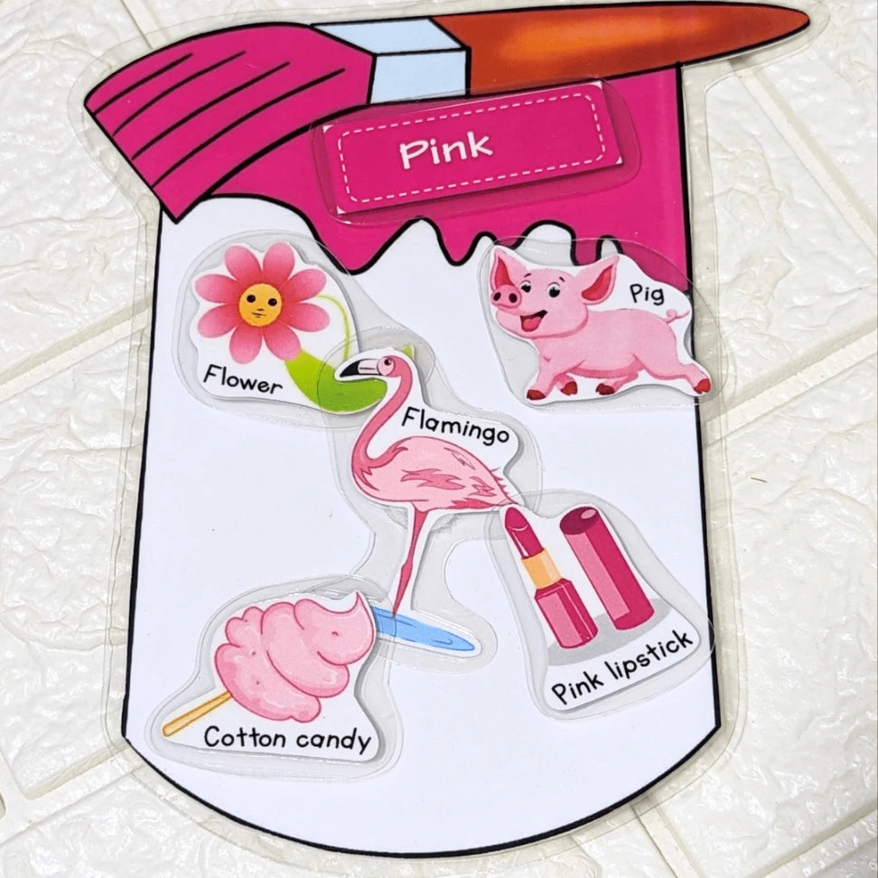 Educational wall sticker for color learning