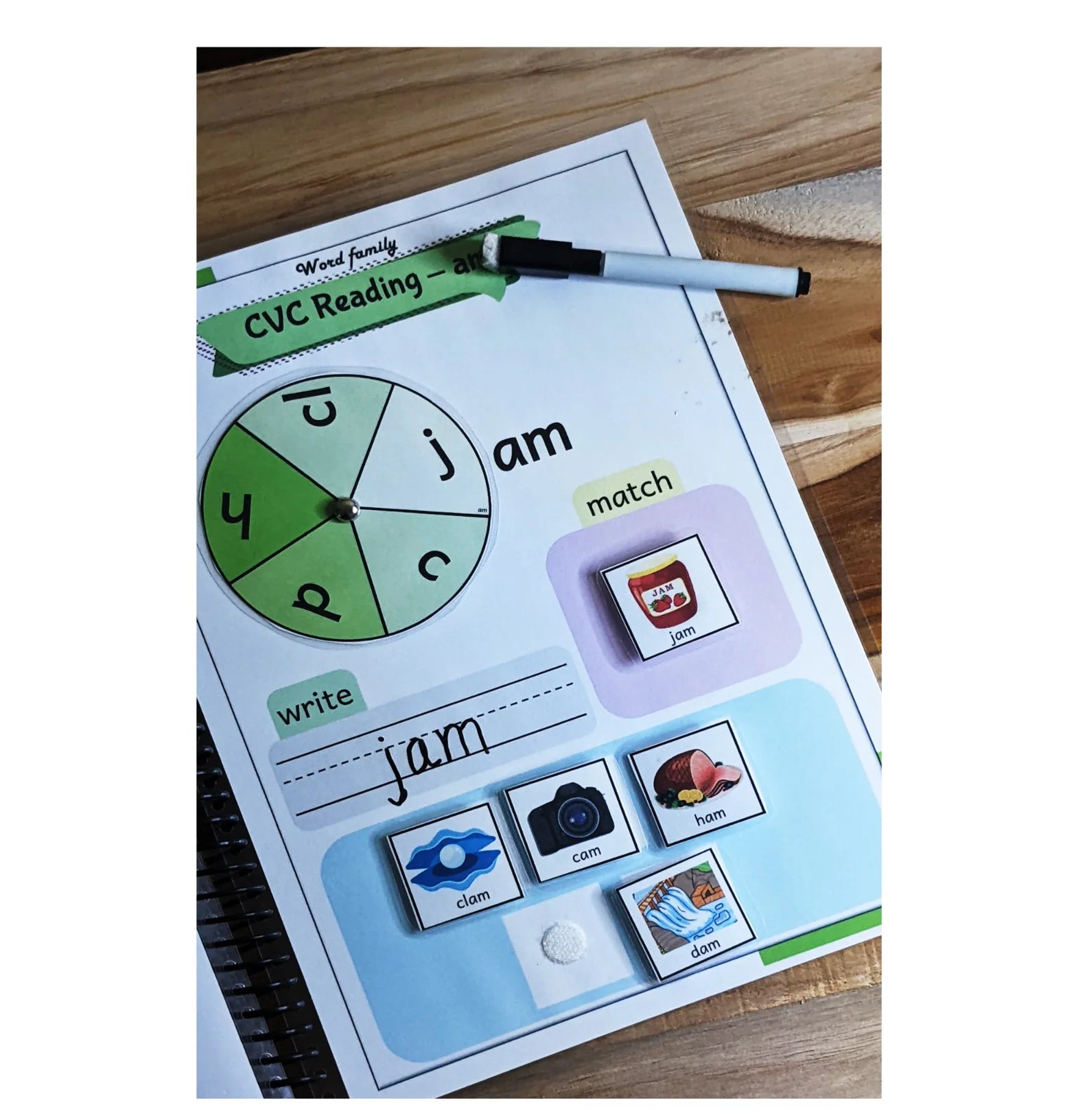 Phonics activity binder for early and beginner readers