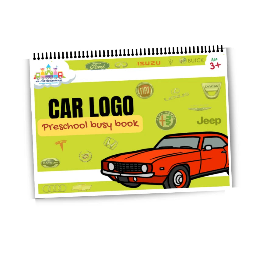 Car logo busy book for kids