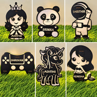 Personalized LED Wooden Name Lamp for Kids | 5 Inch Custom Night Light