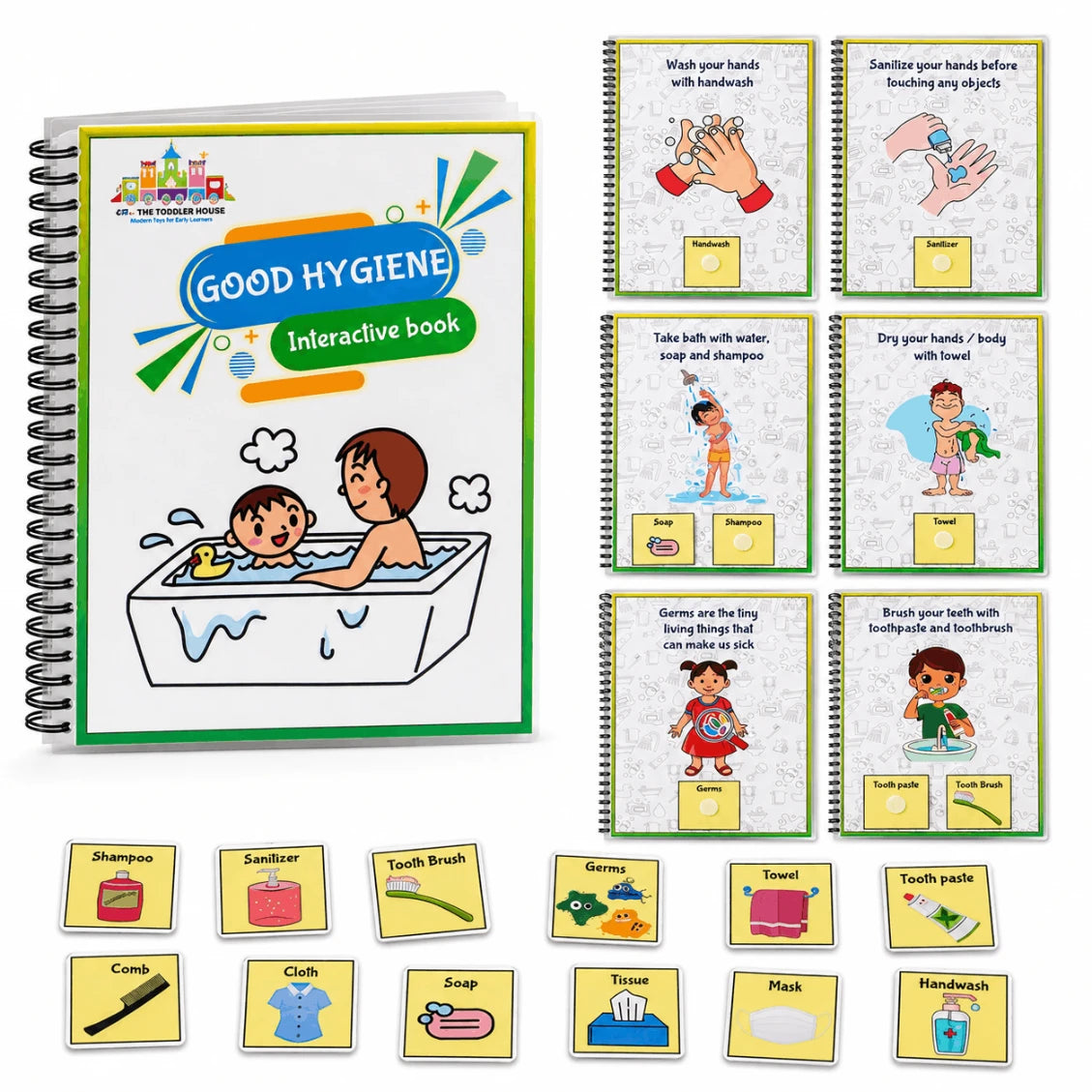 Good Hygiene Busy Book for Toddlers (2+ Years) | Interactive Montessori Learning Activity Book
