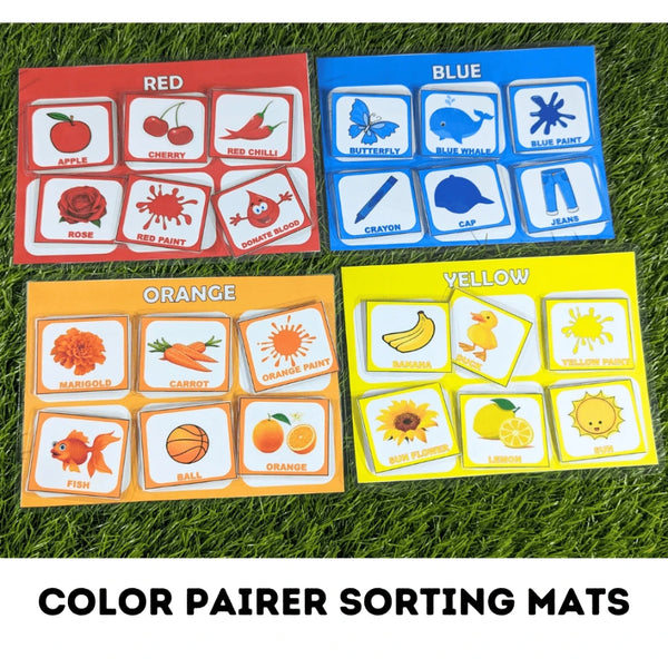 Color Matching Activity Mats for Toddlers | Montessori Color Learning Game (2–5 Years)