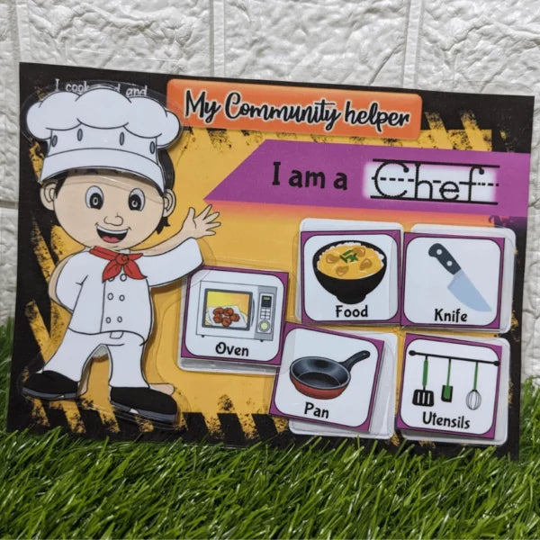 Community helpers learning mats for kids