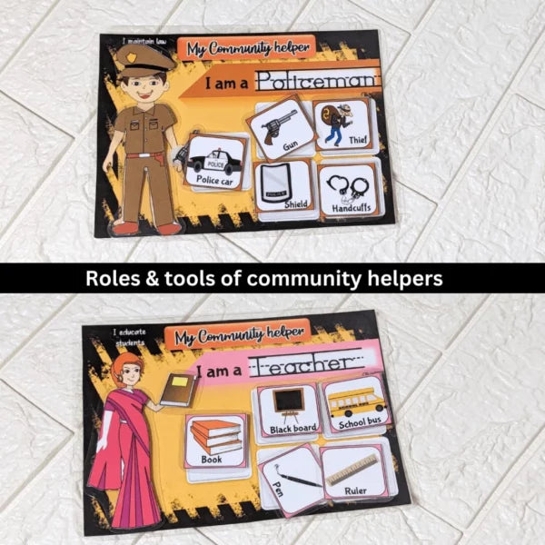 community helper matching puzzles for children