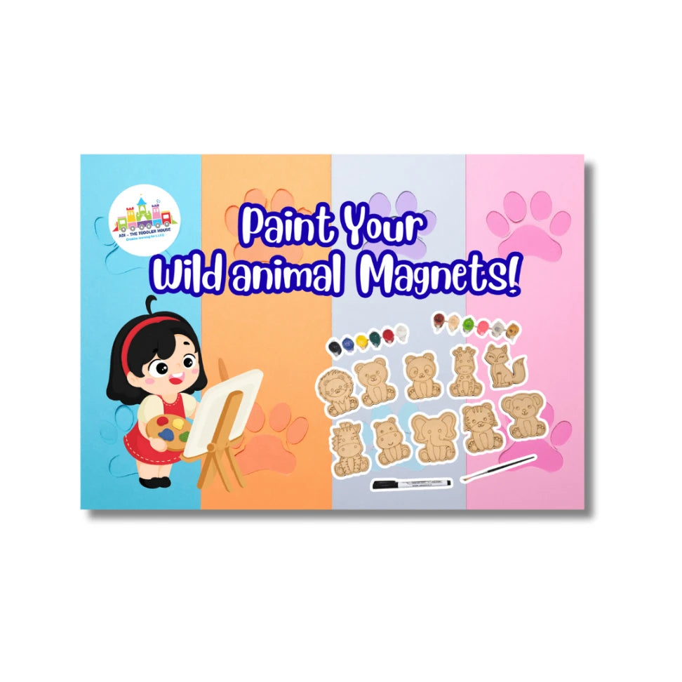 DIY – Paint Your Own - Wild Animal Magnet Painting Kit