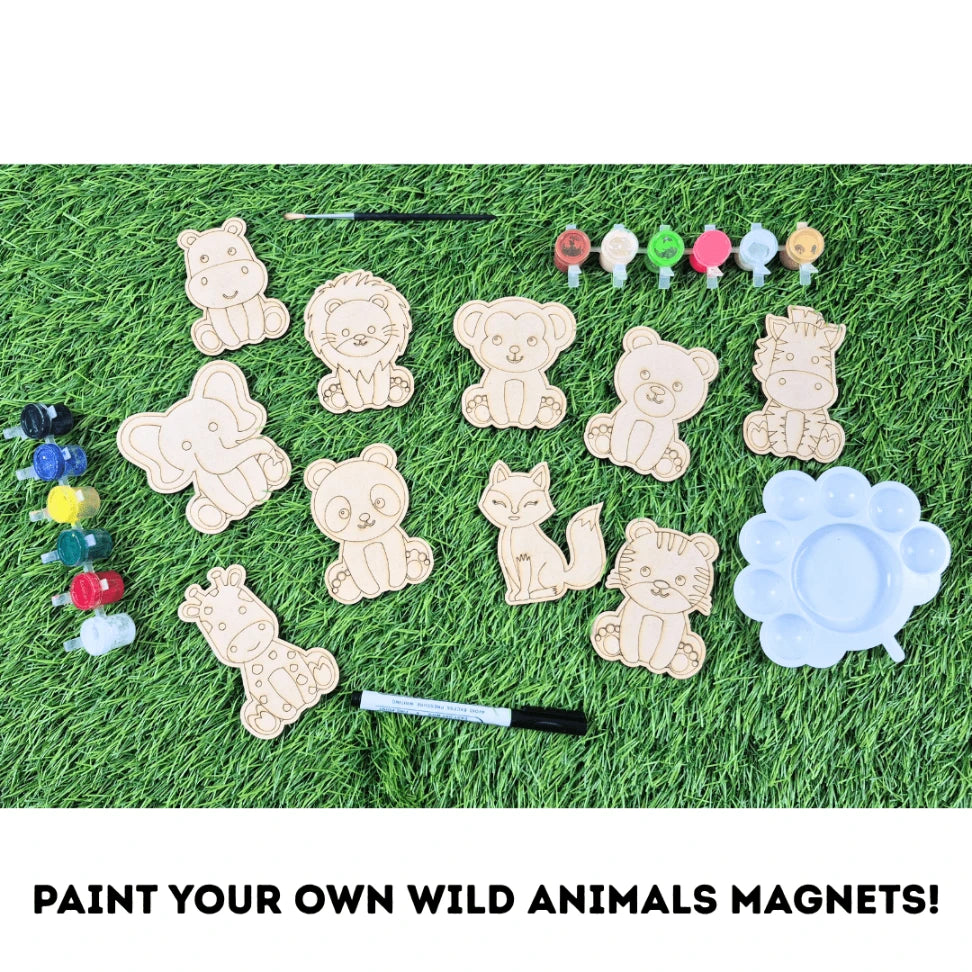 DIY – Paint Your Own - Wild Animal Magnet Painting Kit