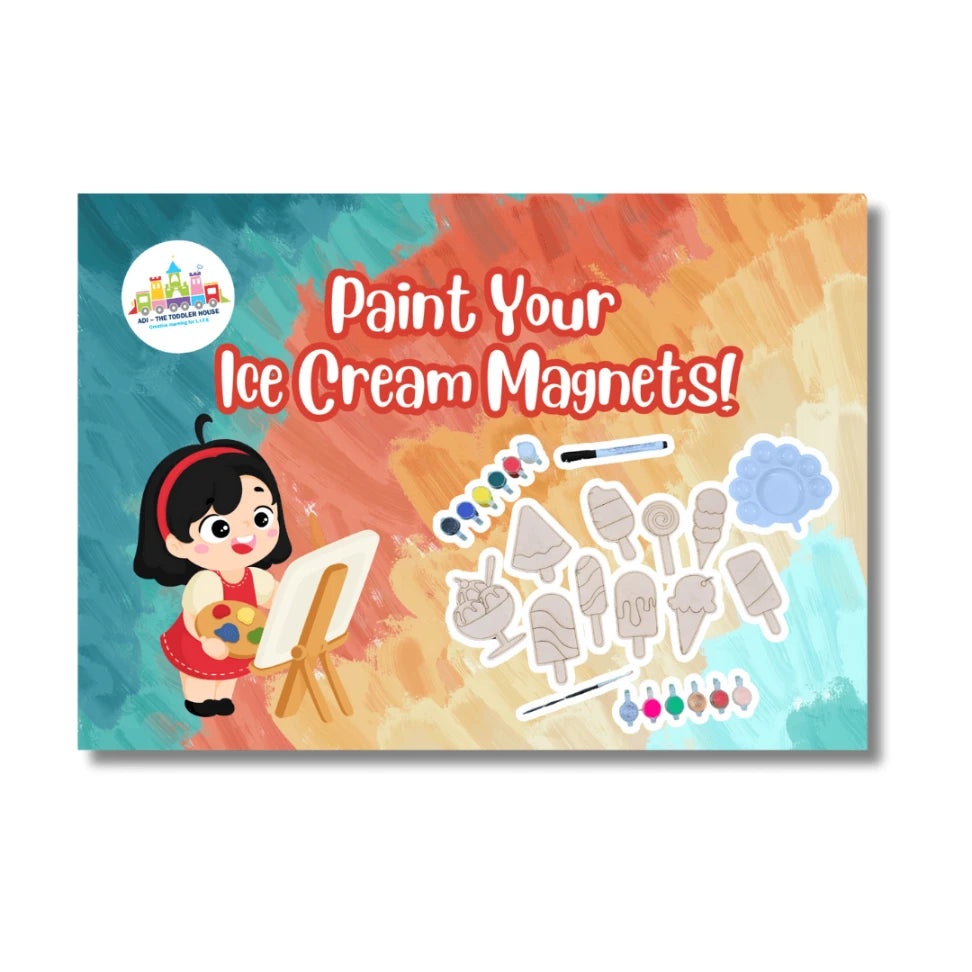 kids diy ice cream craft kit with paints