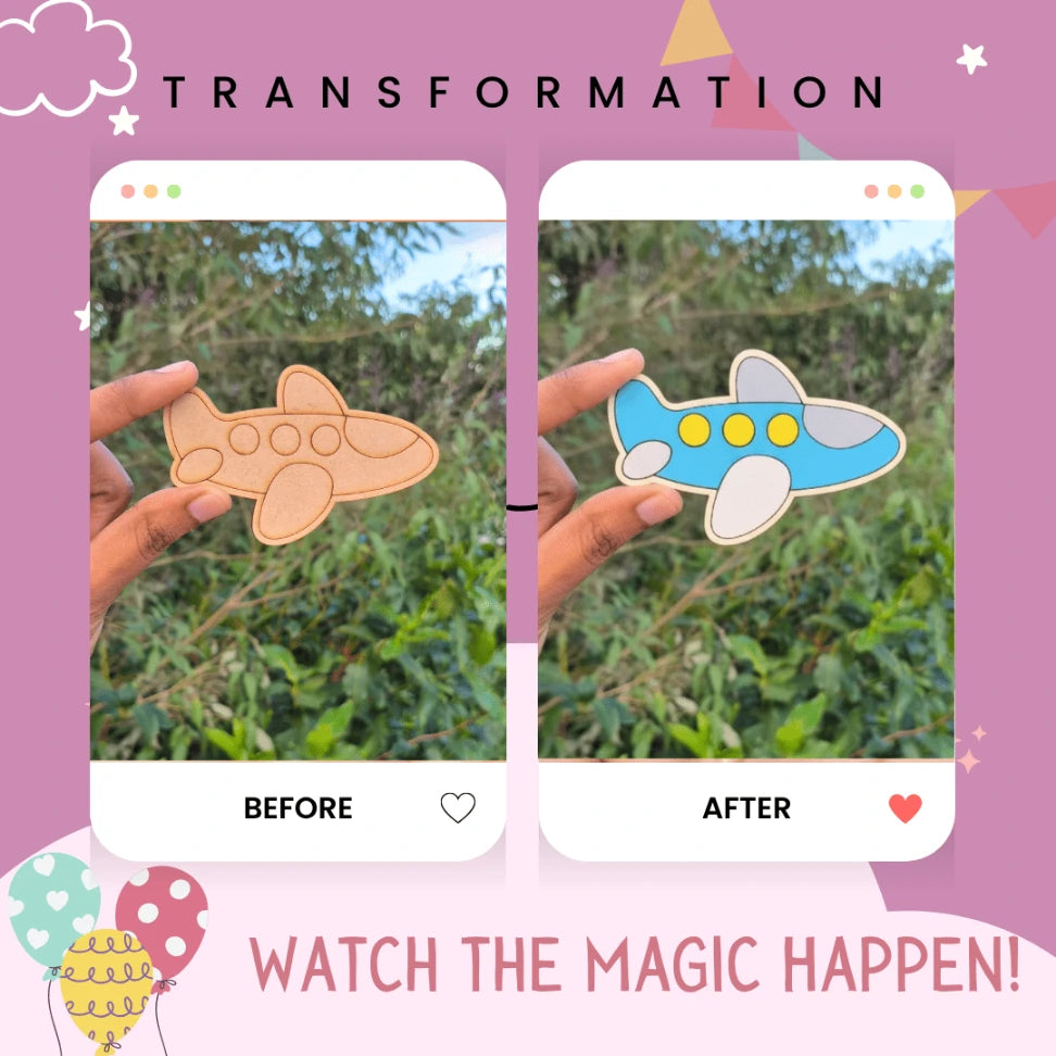 car bus train painting kit for children