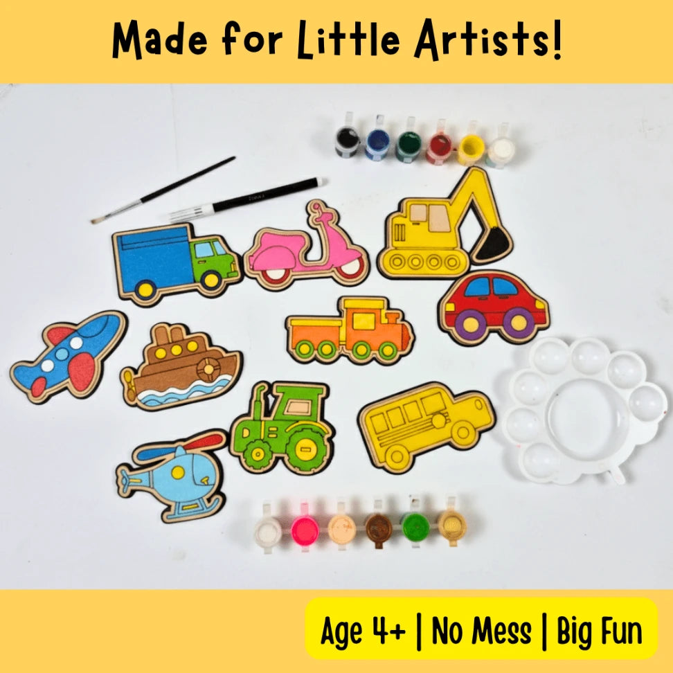 DIY Vehicles Magnet Painting Kit for Kids