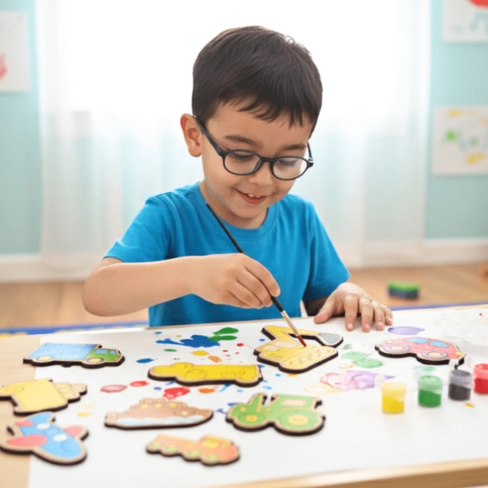 DIY Vehicles Magnet Painting Kit for Kids