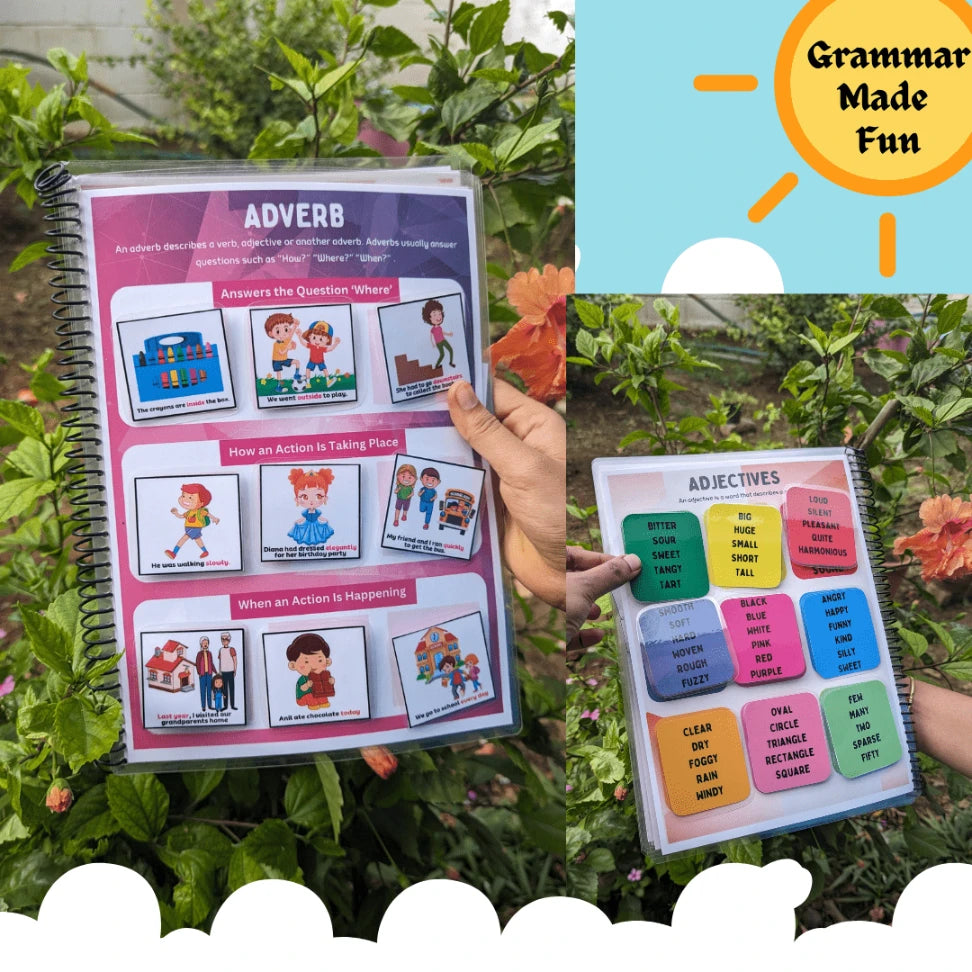 Educational busy book for teaching English grammar
