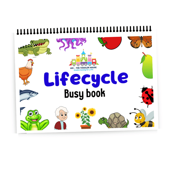 Lifecycle Busy Book for Kids Age 3-8 | 13 Animal & Nature Life Cycle Montessori Learning Activity Book
