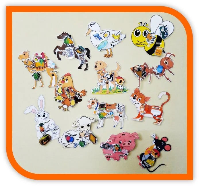  Farm Animal Stickers for Preschool Vocabulary Building