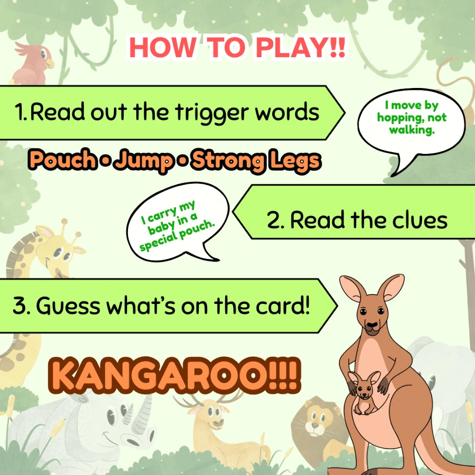 interactive animal learning cards for children