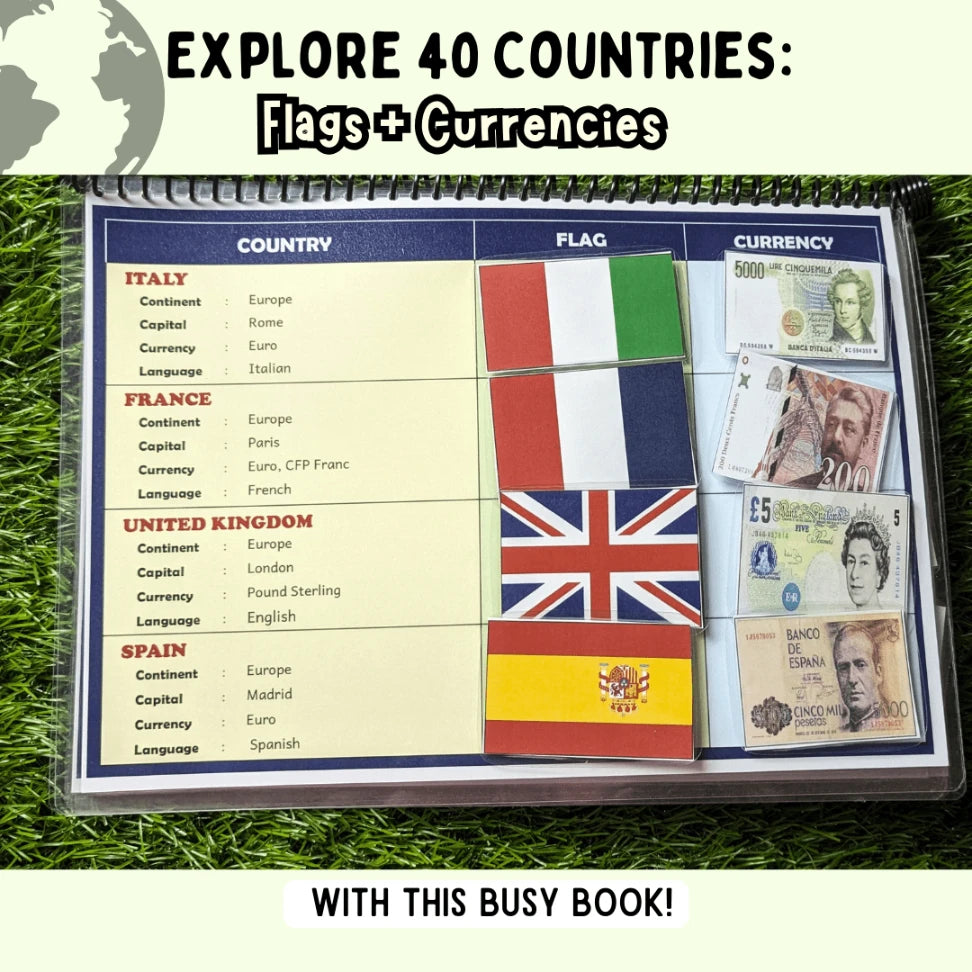 educational world flags and currency activity book for preschoolers