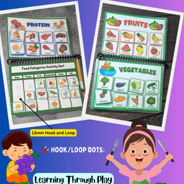 Interactive Food Sorting Book for Preschool Education