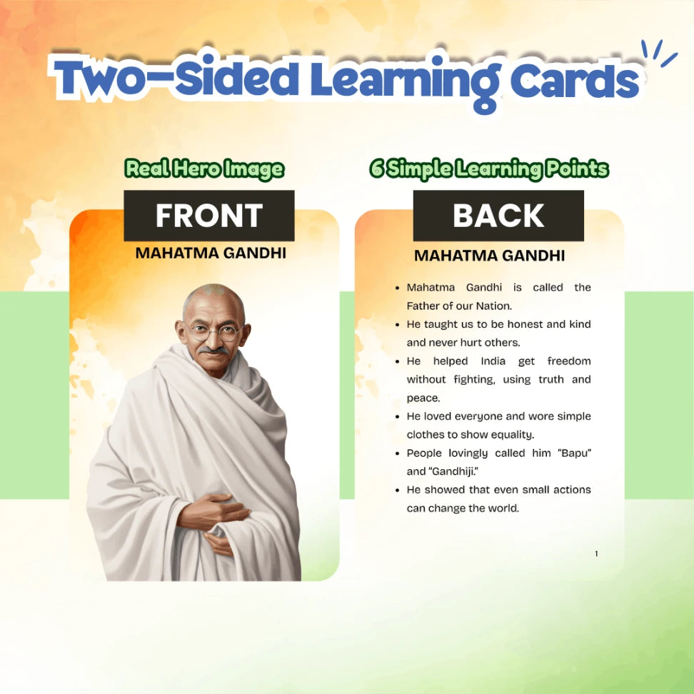 History flash cards for 4–8 years old