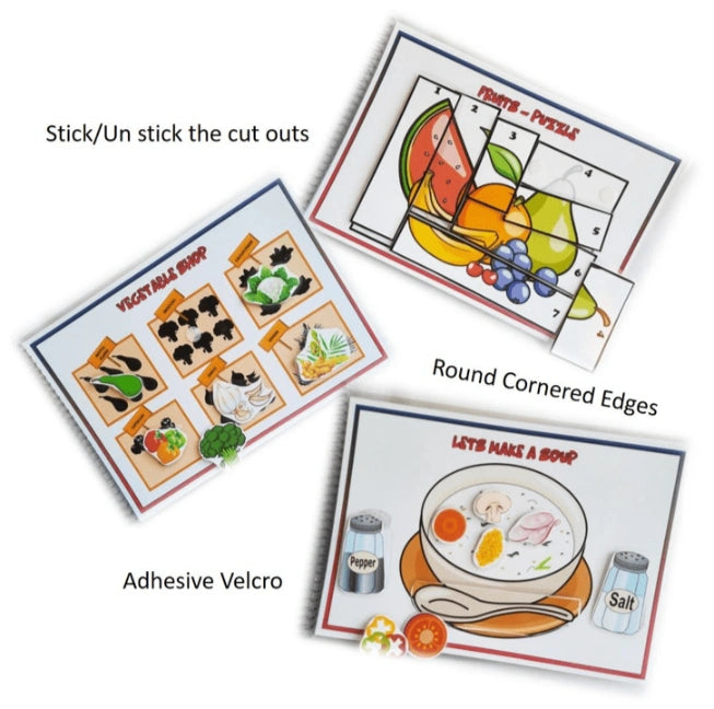 ruits and Vegetables Matching Game Book for Kids