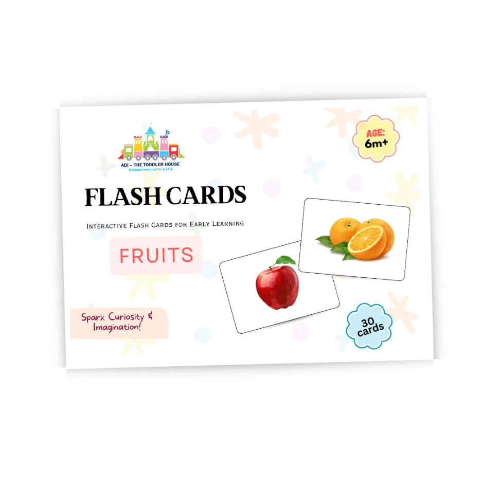 Fruits flash cards for toddlers