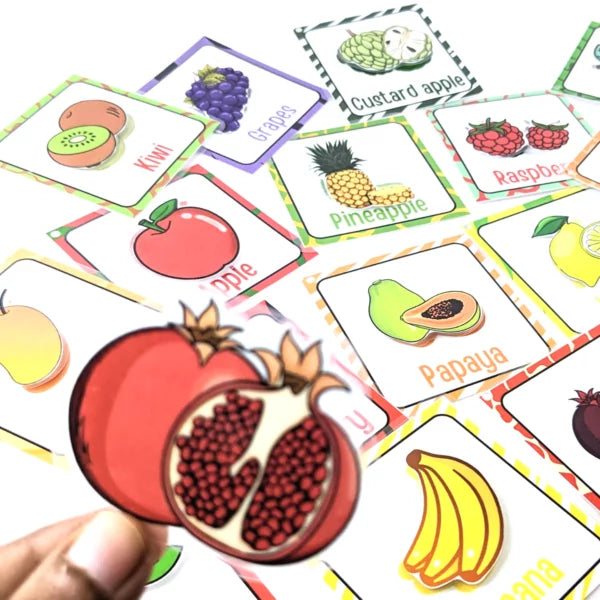 Fruit Flash Cards for Kindergarten Learning