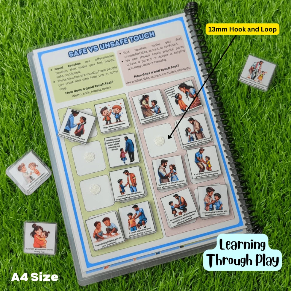 Fun and interactive book to teach safe and unsafe touch