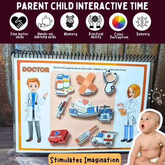 Hands-on learning with community helpers busy book