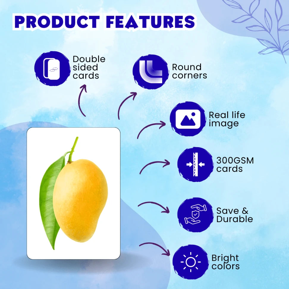 Fruits and Vegetable Flash Card -Hindi