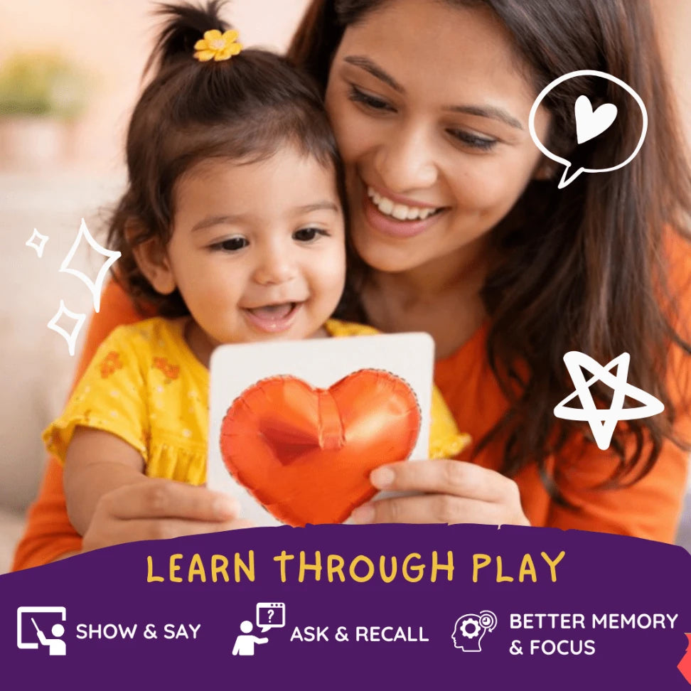 Shapes and Colors Flash Card - Hindi